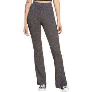VERO MODA Kamma Knit Ribbed Flare Pull-On Pants Grey - Sz Large - NWT